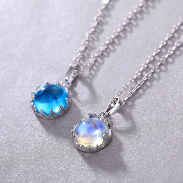 pendant necklaces gradient blue aurora necklace female silver color round clavicle chain neck fashion jewelry party
pendant necklaces gradient blue aurora necklace female silver color round clavicle chain neck fashion jewelry party