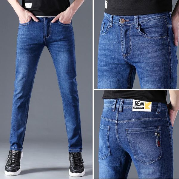 men's jeans the main push models*** cost-effective men stretch slim small straight towel sweep fabric four seasons trousers, Blue
men's jeans the main push models*** cost-effective men stretch slim small straight towel sweep fabric four seasons trousers, Blue