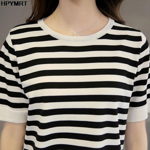 summer hipster large size women t shirts tide korean version of the fashion bottoming striped female clothes, White
summer hipster large size women t shirts tide korean version of the fashion bottoming striped female clothes, White