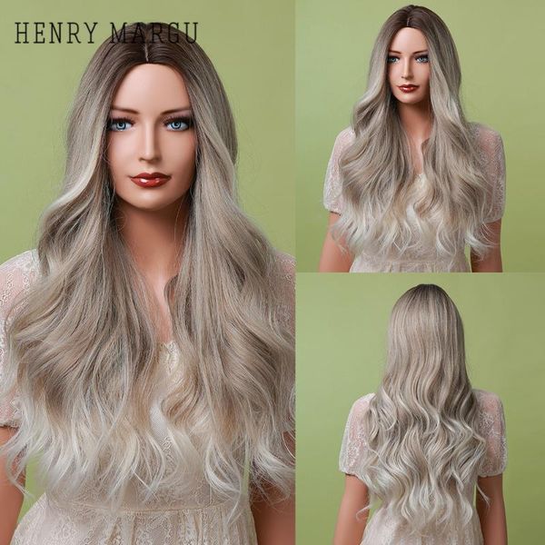 synthetic wigs henry margu ombre platinum blonde gray for women long wavy natural cosplay hair middle part heat resistant, Black
synthetic wigs henry margu ombre platinum blonde gray for women long wavy natural cosplay hair middle part heat resistant, Black