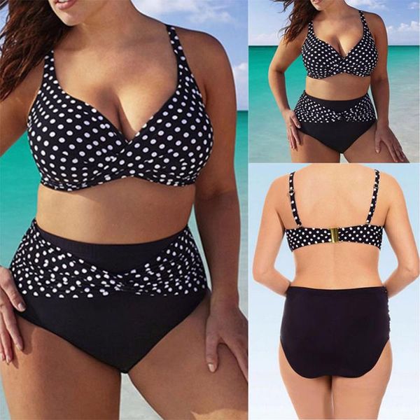 women's swimwear 2021 bikini set women print swimsuit push up polka dots plus size bathing suit beachwear biquini bandeau, White;black
women's swimwear 2021 bikini set women print swimsuit push up polka dots plus size bathing suit beachwear biquini bandeau, White;black