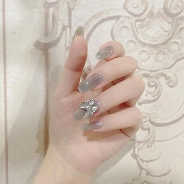 false nails 24pcs fake nail with glue transparent black silver butterfly mid-length wear pattern removable press on to, Red;gold
false nails 24pcs fake nail with glue transparent black silver butterfly mid-length wear pattern removable press on to, Red;gold