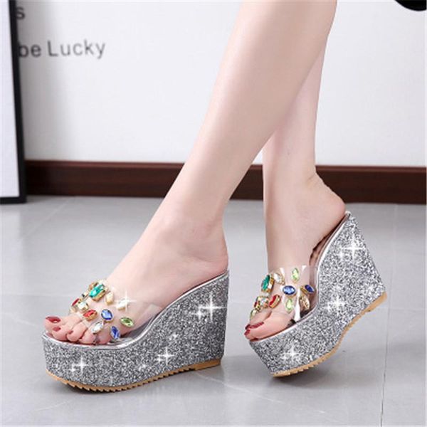 slippers summer woman flip flops fashion women slope slipper female wedges shoes rhinestone thick bottom bling beach slides buty damskie, Black
slippers summer woman flip flops fashion women slope slipper female wedges shoes rhinestone thick bottom bling beach slides buty damskie, Black