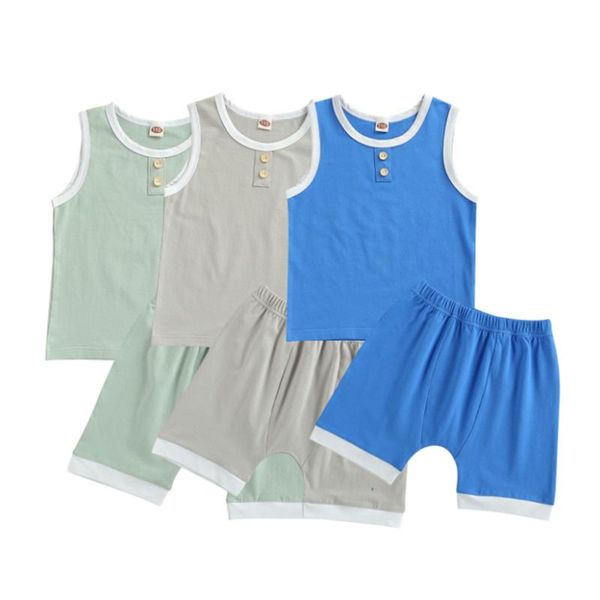 2-7y summer casual children baby girl boys clothes sets solid color sleeveless pullover vest elastic waist shorts clothing, White
2-7y summer casual children baby girl boys clothes sets solid color sleeveless pullover vest elastic waist shorts clothing, White