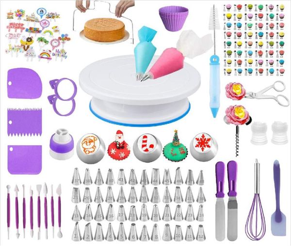 baking & pastry tools asypets 158pcs/set cake decorating turntable stand icing tips piping nozzles for beginners
baking & pastry tools asypets 158pcs/set cake decorating turntable stand icing tips piping nozzles for beginners