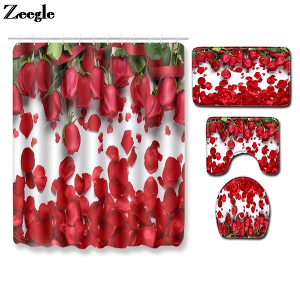 waterproof shower curtain 4pcs bathroom carpet rug large and small size bath mat set anti-slip floor absorbent u-shaped mats
waterproof shower curtain 4pcs bathroom carpet rug large and small size bath mat set anti-slip floor absorbent u-shaped mats