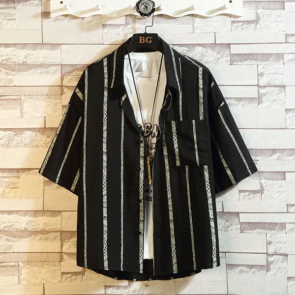 men's casual shirts striped brand 2021 summer black white shirt fashion short sleeve loose plus oversize -4xl 5xl hawaiian 4t0a, White;black
men's casual shirts striped brand 2021 summer black white shirt fashion short sleeve loose plus oversize -4xl 5xl hawaiian 4t0a, White;black