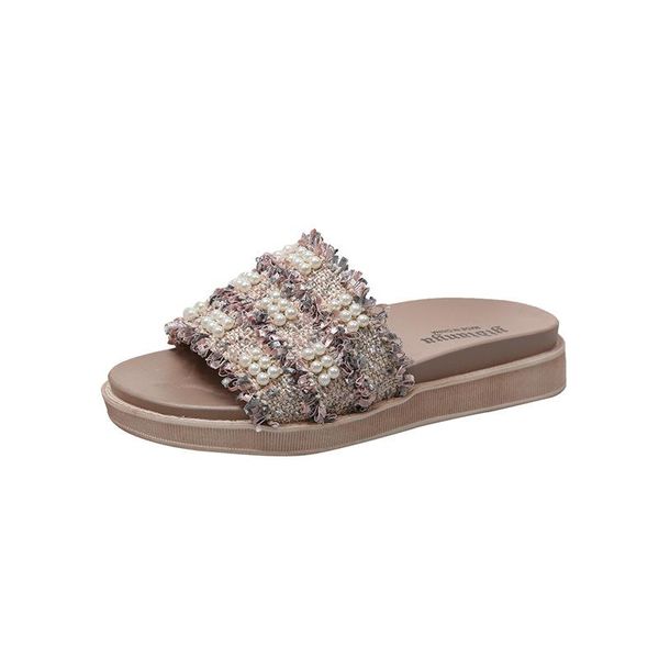 slippers thick soled women 2021 summer korean fashion wear sandals flat bottom student pearl comfortable, Black
slippers thick soled women 2021 summer korean fashion wear sandals flat bottom student pearl comfortable, Black