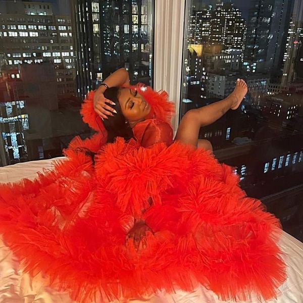 red ruffles long sleeves maternity poshoot dresses 2021 po shoot outfits for black women tulle robe dressing gown custom casual, Black;gray
red ruffles long sleeves maternity poshoot dresses 2021 po shoot outfits for black women tulle robe dressing gown custom casual, Black;gray