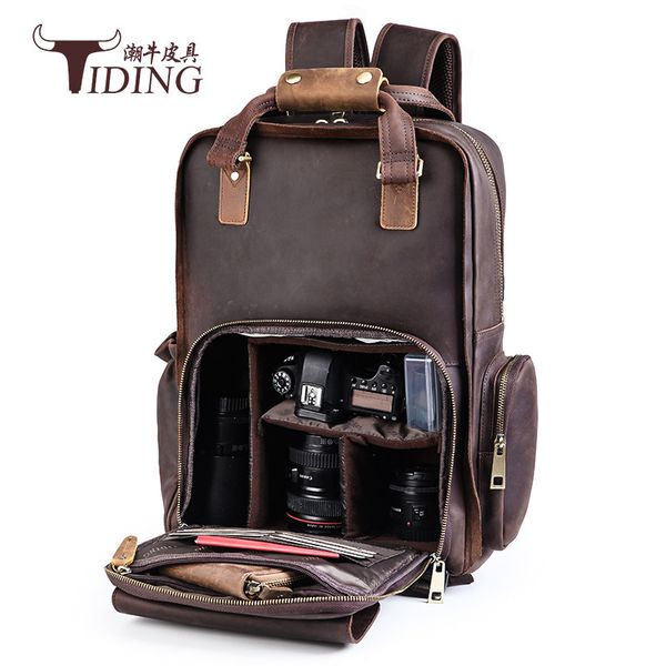 outdoor pography bag crazy horse leather backpack leather wear-resistant camera removable liner
outdoor pography bag crazy horse leather backpack leather wear-resistant camera removable liner