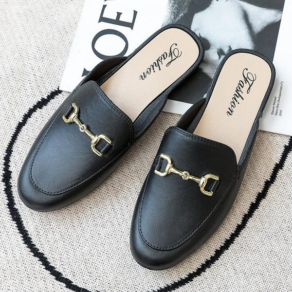 slippers single shoes women's flat bottom 2021 one-pedal spring and autumn all-match loafers, Black
slippers single shoes women's flat bottom 2021 one-pedal spring and autumn all-match loafers, Black