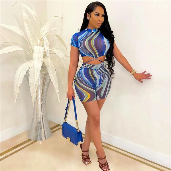 women's tracksuits wsevypo casual summer two pieces sets women irregular stripe printed streetwear short sleeve tie-up t-shirt crop +sh, Gray
women's tracksuits wsevypo casual summer two pieces sets women irregular stripe printed streetwear short sleeve tie-up t-shirt crop +sh, Gray
