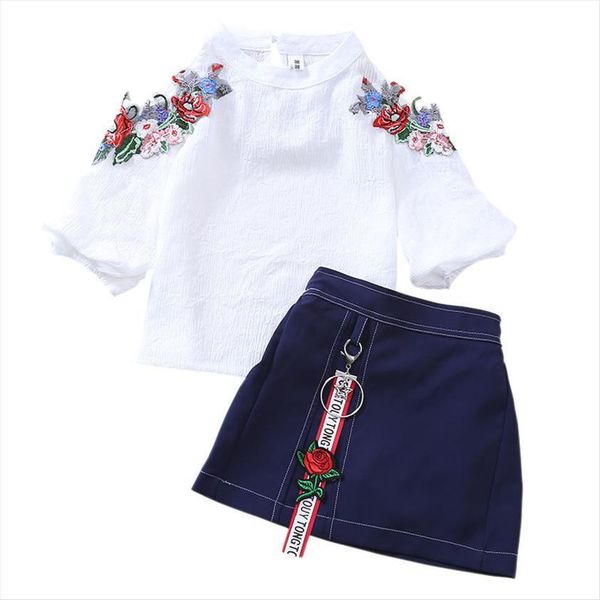 korean girl embroidery set childrens clothing medium and large children two sets baby clothes, White
korean girl embroidery set childrens clothing medium and large children two sets baby clothes, White