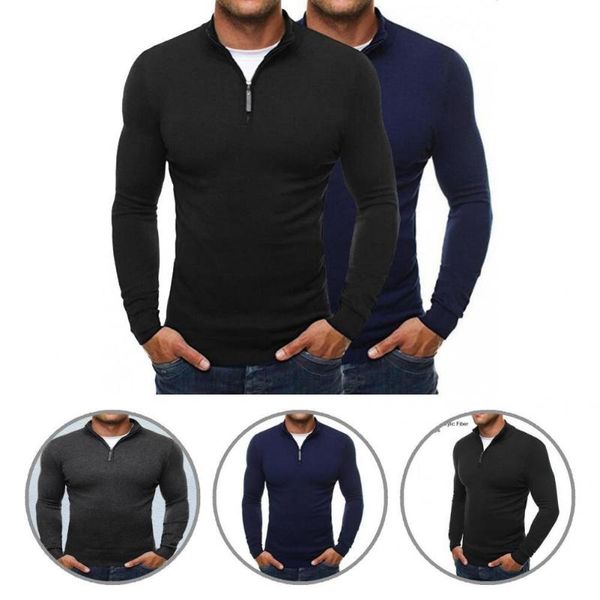 men's sweaters elastic autumn winter zipper neck knitted pullover sweater for home, White;black
men's sweaters elastic autumn winter zipper neck knitted pullover sweater for home, White;black