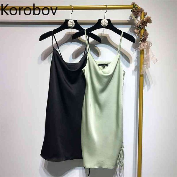 korobov new spaghetti strap women dress summer solid ol midi dresses korean elegant casual vestidos femme 210430, Black;gray
korobov new spaghetti strap women dress summer solid ol midi dresses korean elegant casual vestidos femme 210430, Black;gray