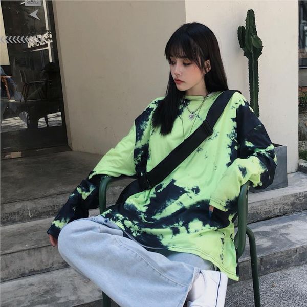 korean tie dye oversize womens t shirt tshirts kpop harajuku vintage aesthetic goth long sleeve loose women tees, White
korean tie dye oversize womens t shirt tshirts kpop harajuku vintage aesthetic goth long sleeve loose women tees, White