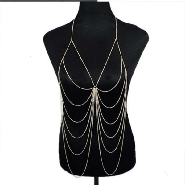 body chain style fashion personality simple female long tassel body chain necklace beach bikini accessories, Silver
body chain style fashion personality simple female long tassel body chain necklace beach bikini accessories, Silver