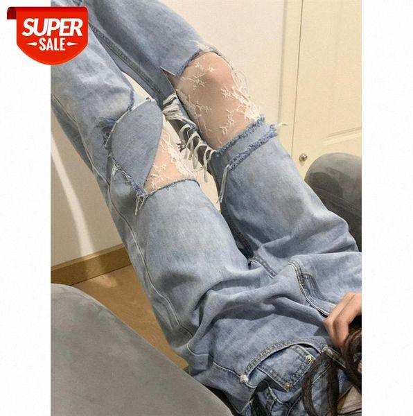 fashionable thin ripped jeans women loose korean style denim straight-leg pants high-waisted #2865, Black;gray
fashionable thin ripped jeans women loose korean style denim straight-leg pants high-waisted #2865, Black;gray