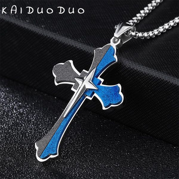 pendant necklaces black stainless steel fashion christian believer jewelry gift retro simple jesus cross necklace for men frosted blue, Silver
pendant necklaces black stainless steel fashion christian believer jewelry gift retro simple jesus cross necklace for men frosted blue, Silver