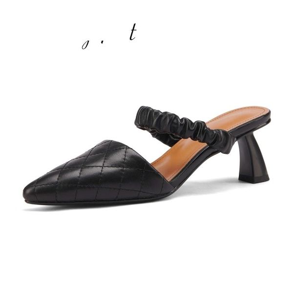 dress shoes genuine leather pointed toe shallow high street fashion simple style vintage solid energy slip on women sandals l15, Black
dress shoes genuine leather pointed toe shallow high street fashion simple style vintage solid energy slip on women sandals l15, Black