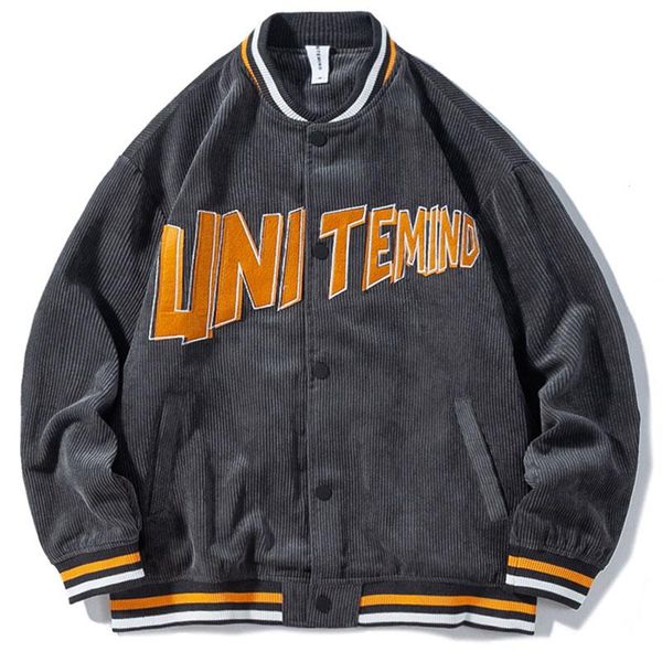 men's jackets corduroy baseball uniform men and women letter embroidery jacket couple streetwear college style loose bomber coat 2021, Black;brown
men's jackets corduroy baseball uniform men and women letter embroidery jacket couple streetwear college style loose bomber coat 2021, Black;brown