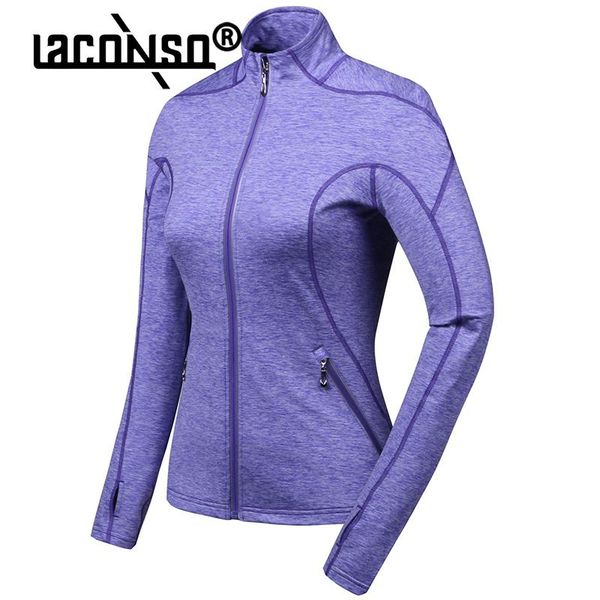running jackets laconso 2021 autumn and winter yoga sports jacket womens sanded stretch zipper long-sleeved top, Black;red
running jackets laconso 2021 autumn and winter yoga sports jacket womens sanded stretch zipper long-sleeved top, Black;red