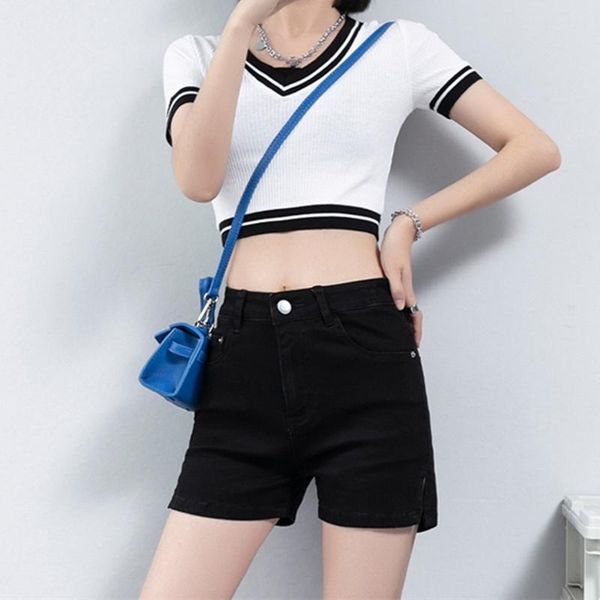 women's shorts black denim women 2021 high waist jeans short femme korean style slim fit y2k aesthetic bottoms vintage blue split, White;black
women's shorts black denim women 2021 high waist jeans short femme korean style slim fit y2k aesthetic bottoms vintage blue split, White;black
