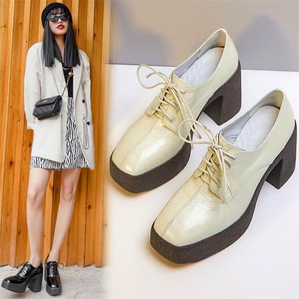 dress shoes spring and autumn women's high heels square toe thick foot long straps increased sole, Black
dress shoes spring and autumn women's high heels square toe thick foot long straps increased sole, Black