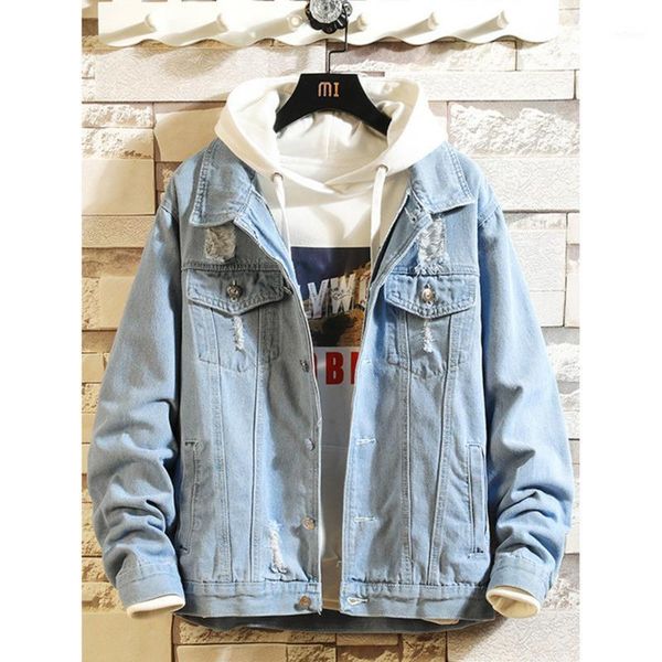 men's jackets blue men denim jacket streetwear hip hop fashion jean male casual loose outerwear style slim fit coat, Black;brown
men's jackets blue men denim jacket streetwear hip hop fashion jean male casual loose outerwear style slim fit coat, Black;brown