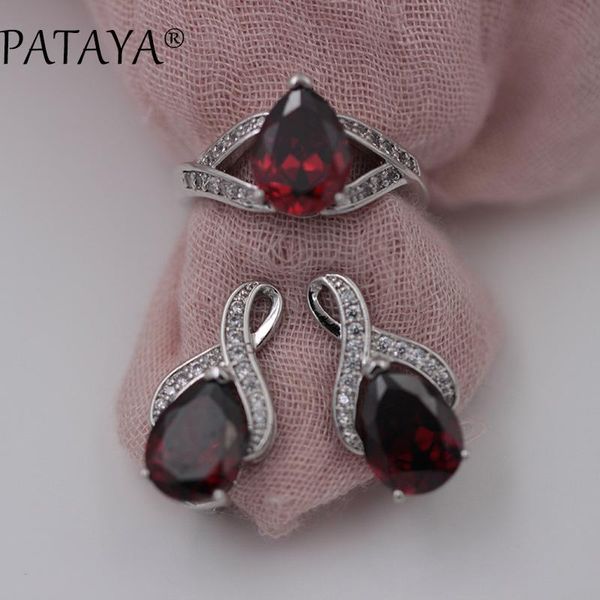 earrings & necklace pataya arrival pomegranate red water drop natural zircon ring sets women true white gold trendy bridesmaid jewelry, Silver
earrings & necklace pataya arrival pomegranate red water drop natural zircon ring sets women true white gold trendy bridesmaid jewelry, Silver