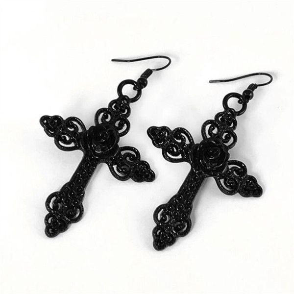 dangle & chandelier 2021 gothic cross earrings with black rose detail trad goth creativity punk fashion jewellery unique big pendant women g, Silver
dangle & chandelier 2021 gothic cross earrings with black rose detail trad goth creativity punk fashion jewellery unique big pendant women g, Silver