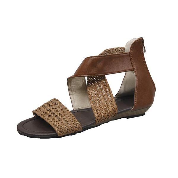 summer national style asian woven slope heel retro roman women sandals, Black
summer national style asian woven slope heel retro roman women sandals, Black