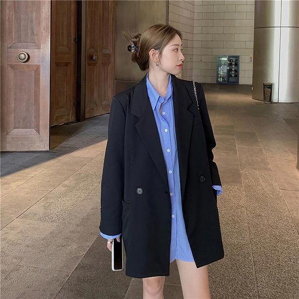 women's suits & blazers korean style simple coats single-breasted turn-down collar long sleeve pockets thin casual suit jacket all-mat, White;black
women's suits & blazers korean style simple coats single-breasted turn-down collar long sleeve pockets thin casual suit jacket all-mat, White;black