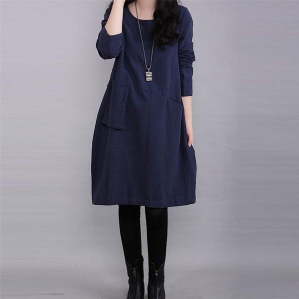 casual dresses #2150 cotton linen long sleeve tshirts in women autumn pocket high waist a-line midi dress ladies loose, Black;gray
casual dresses #2150 cotton linen long sleeve tshirts in women autumn pocket high waist a-line midi dress ladies loose, Black;gray