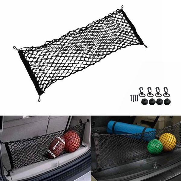 car organizer universal trunk rear storage cargo luggage nylon elastic mesh 50x110 cm net holder with 4 plastic hooks pocket
car organizer universal trunk rear storage cargo luggage nylon elastic mesh 50x110 cm net holder with 4 plastic hooks pocket