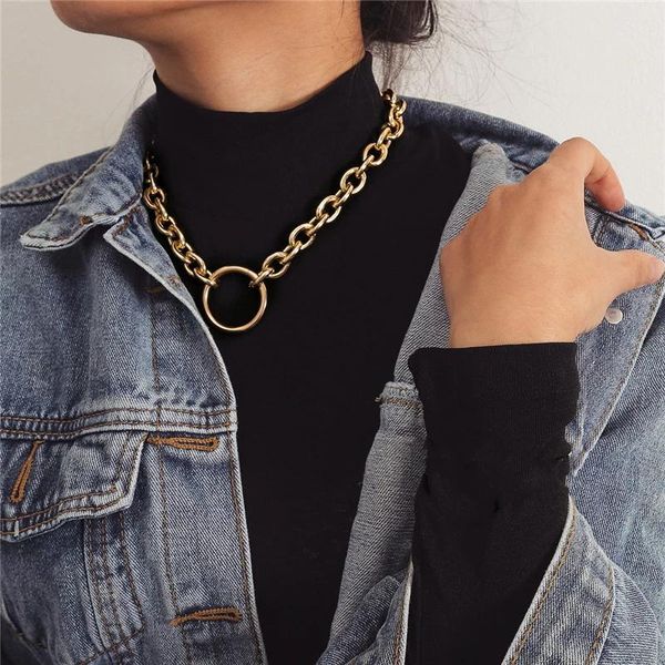pendant necklaces big circle pendants necklace for women hollow link gold color punk personality ladies fashion jewelry, Silver
pendant necklaces big circle pendants necklace for women hollow link gold color punk personality ladies fashion jewelry, Silver