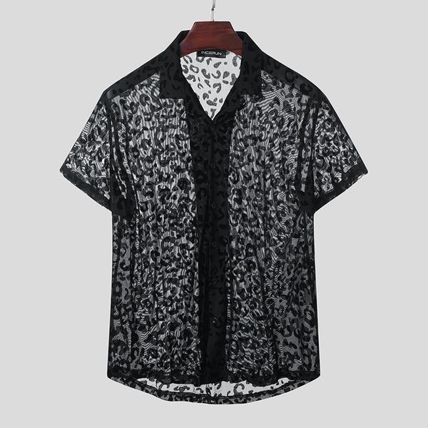 fashion mesh shirts short sleeve lapel camisa men leisure leopard printed blusas punk see through blouse streetwear 5xl, White;black
fashion mesh shirts short sleeve lapel camisa men leisure leopard printed blusas punk see through blouse streetwear 5xl, White;black