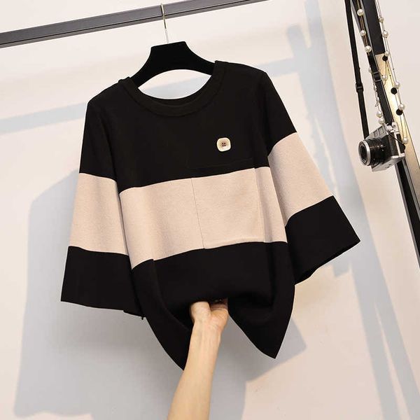 pull femme women oversized sweaters korean women pullover oneck 3/4 sleeve plus sizetie dye sweater ersey jersey mujer 210604, White;black
pull femme women oversized sweaters korean women pullover oneck 3/4 sleeve plus sizetie dye sweater ersey jersey mujer 210604, White;black