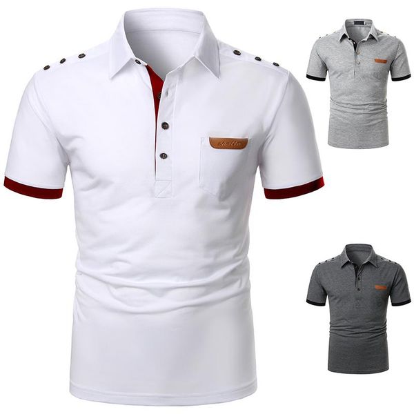 men's polos de manga corta para hombre, nueva camiseta informal en distintos colores el verano, White;black
men's polos de manga corta para hombre, nueva camiseta informal en distintos colores el verano, White;black