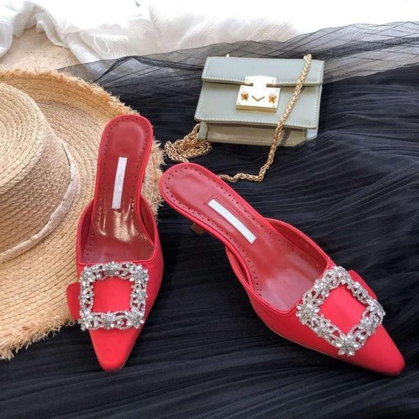 slippers shoes women leisure fashion high heels genuine leather silk crystal zapatos de mujer, Black
slippers shoes women leisure fashion high heels genuine leather silk crystal zapatos de mujer, Black