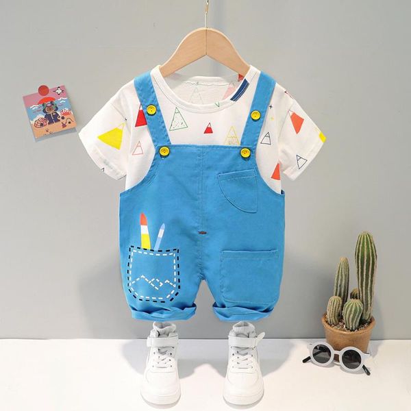 summer baby boy girl sets born kids short sleeve print t-shirt+suspender shorts two piece suit soft comfortable outfit clothing, White
summer baby boy girl sets born kids short sleeve print t-shirt+suspender shorts two piece suit soft comfortable outfit clothing, White