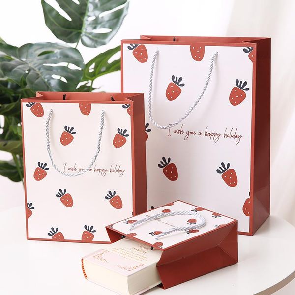 gift wrap 6pcs/lot strawberry shopping clothing bag kids wedding birthday party tote paper bags favors decoration
gift wrap 6pcs/lot strawberry shopping clothing bag kids wedding birthday party tote paper bags favors decoration