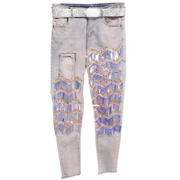 women's jeans autumn fashion sequined jeans women wild sequins stretch skinny pencil plus size 6aic, Blue
women's jeans autumn fashion sequined jeans women wild sequins stretch skinny pencil plus size 6aic, Blue