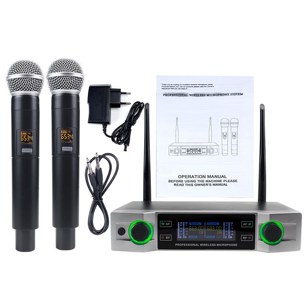 bomge wireless microphone dual professional uhf cordless dynamic mic handheld system for home karaoke, meeting, party
bomge wireless microphone dual professional uhf cordless dynamic mic handheld system for home karaoke, meeting, party