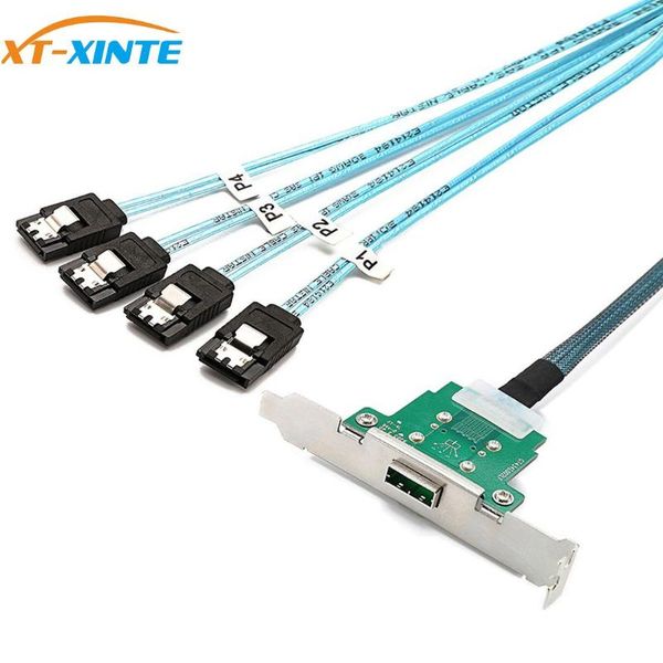 xt-xinte mini sas 26 pin sff-8088 female to 4*sata reverse cable 6gbps for server sync data transmission 60cm computer cables & connectors
xt-xinte mini sas 26 pin sff-8088 female to 4*sata reverse cable 6gbps for server sync data transmission 60cm computer cables & connectors