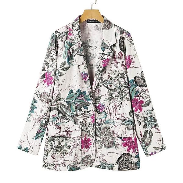 women's suits & blazers women lapel neck long sleeve blazer vintage floral printed spring casual jackets female ol work thin outerwea, White;black
women's suits & blazers women lapel neck long sleeve blazer vintage floral printed spring casual jackets female ol work thin outerwea, White;black