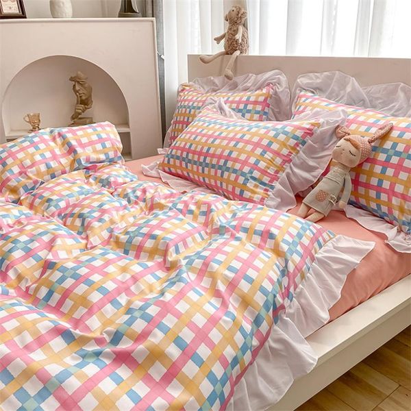 bedding sets rainbow plaid home textile child kids set duvet cover bed sheet pillowcase lace single king size
bedding sets rainbow plaid home textile child kids set duvet cover bed sheet pillowcase lace single king size