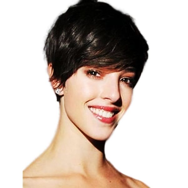 brazilian natural black color none lace front human hair pixie cut wigs for black women, Black;brown
brazilian natural black color none lace front human hair pixie cut wigs for black women, Black;brown