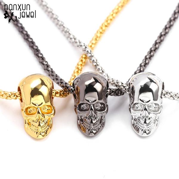pendant necklaces men's skull necklace gothic biker charm & chain enthusiast punk halloween jewelry accessries gifts, Silver
pendant necklaces men's skull necklace gothic biker charm & chain enthusiast punk halloween jewelry accessries gifts, Silver