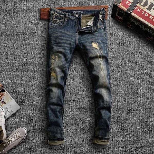 jeans italian style fashion men jeans vintage retro blue elastic slim fit ripped denim pants streetwear patchwork designer trousers
jeans italian style fashion men jeans vintage retro blue elastic slim fit ripped denim pants streetwear patchwork designer trousers